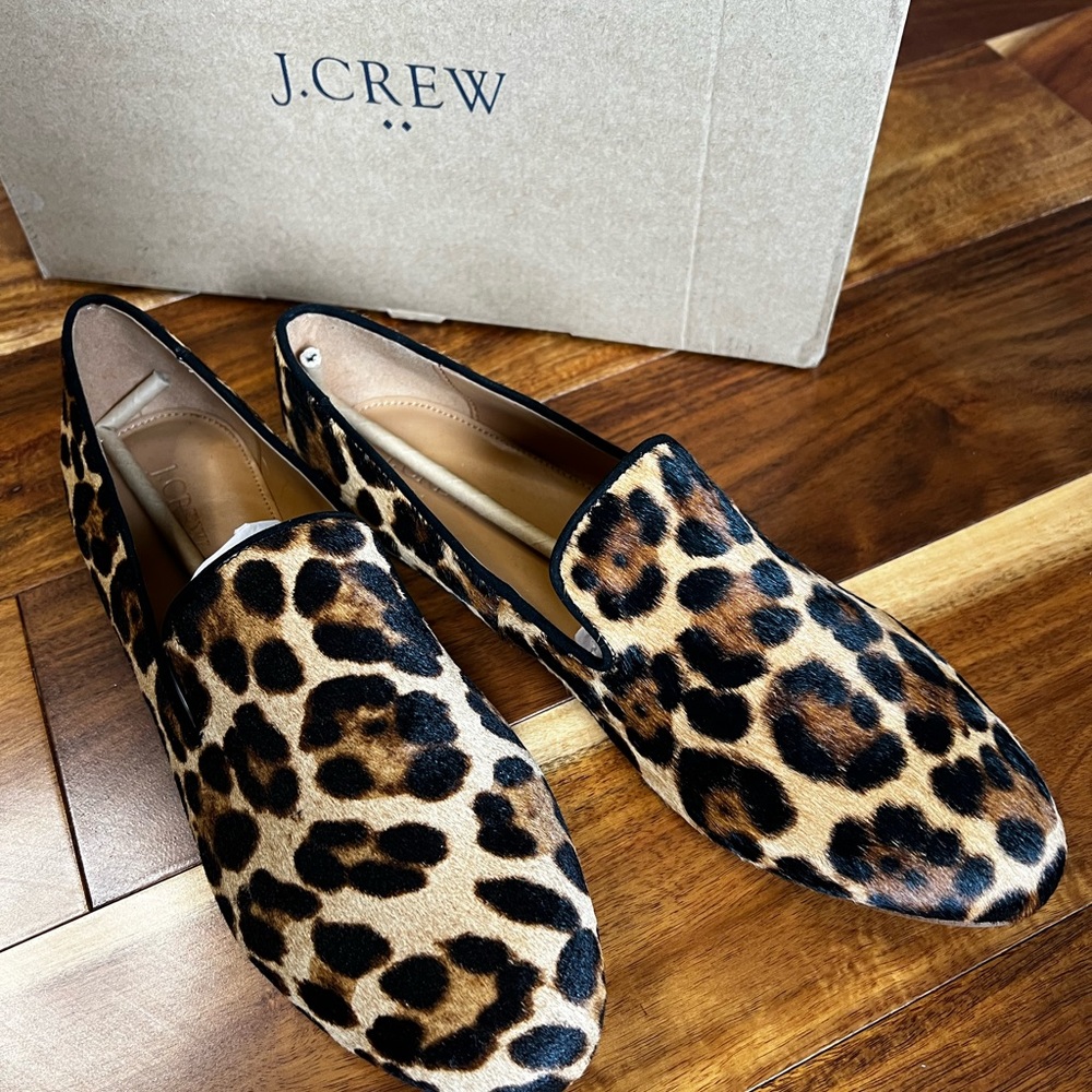Calf hair loafers, size 9.5. J.Crew